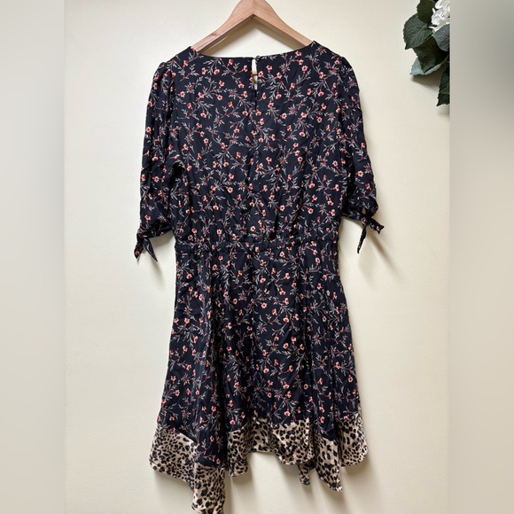 Anthropologie Rebecca Taylor Scarlett Tie-Sleeve Floral Mini Dress - Medium - Picture 11 of 14